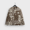 Kith Bandana Jacquard Long Sleeve Willis Shirt - Coffee
