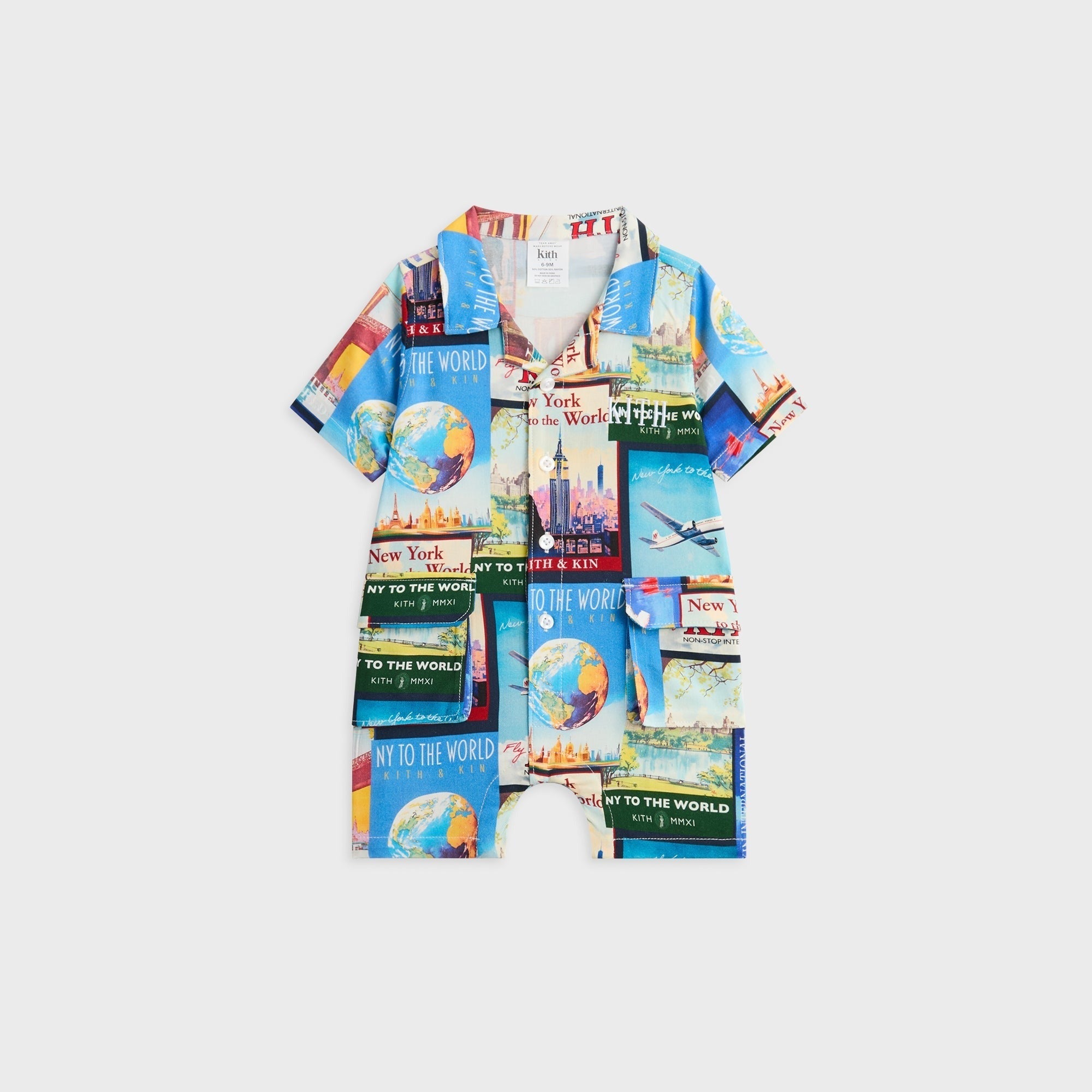 Kith Baby World Travel Printed Belmont Shortall - Nocturnal