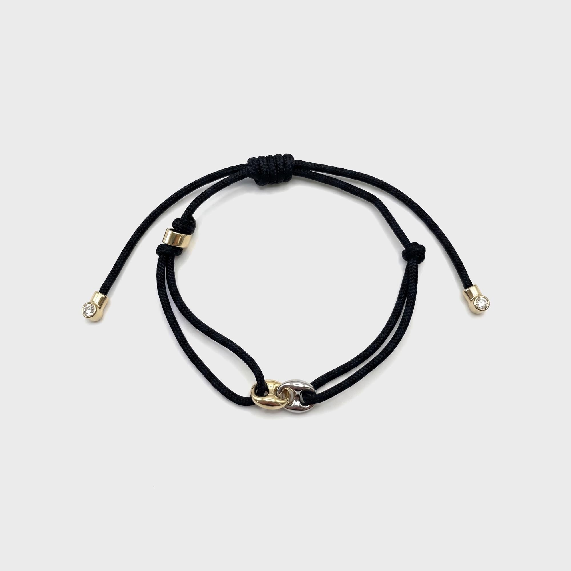 Greg Yuna Double Mariner Adjustable Cord Bracelet - Gold / Silver