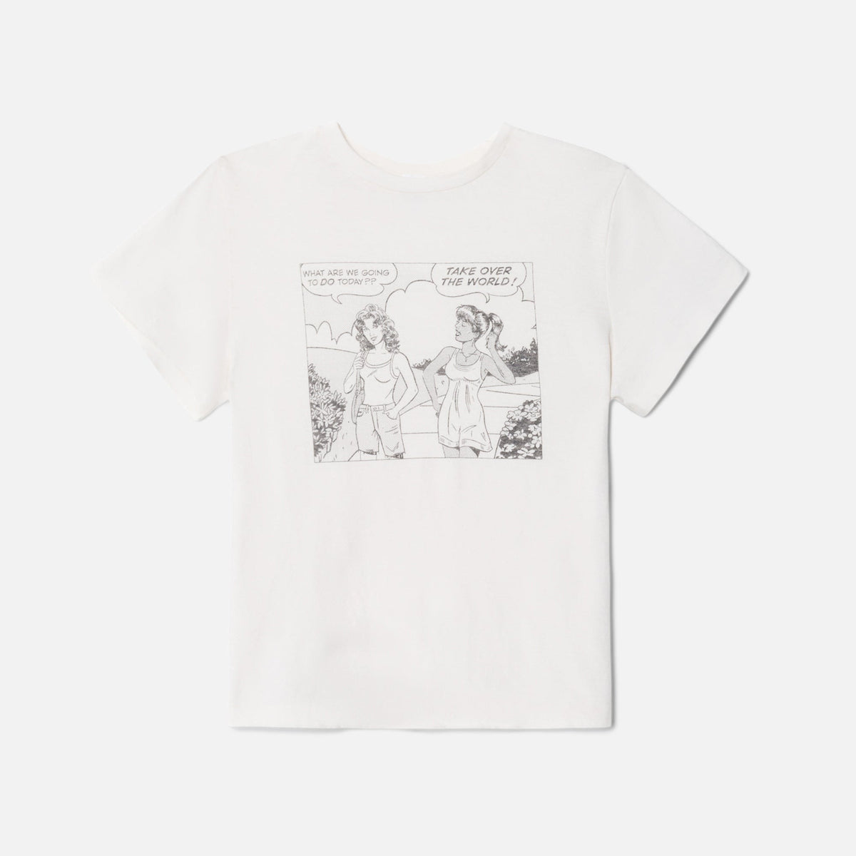 ReDone Classic Tee Girl Power - Vintage White