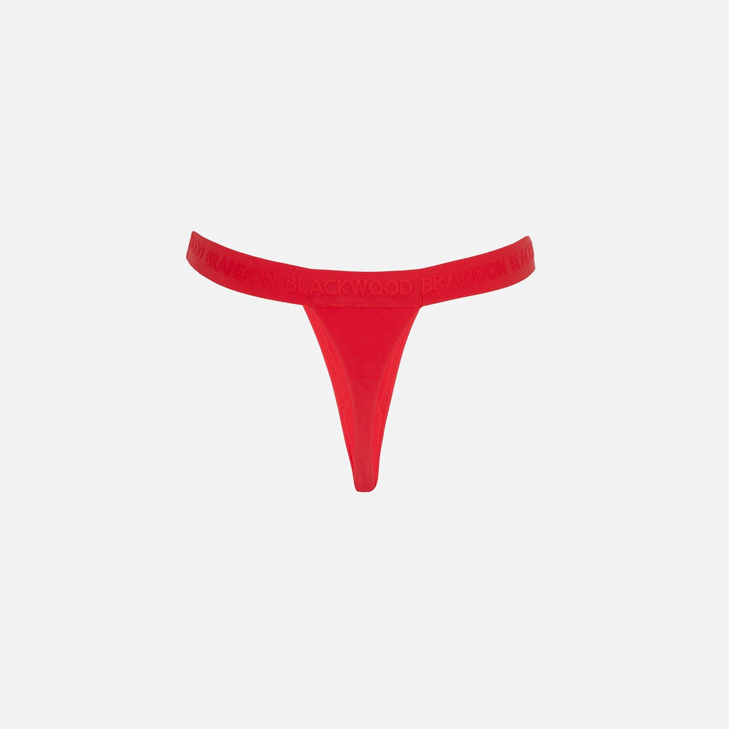 Brandon Blackwood Logo Swim Thong - Red