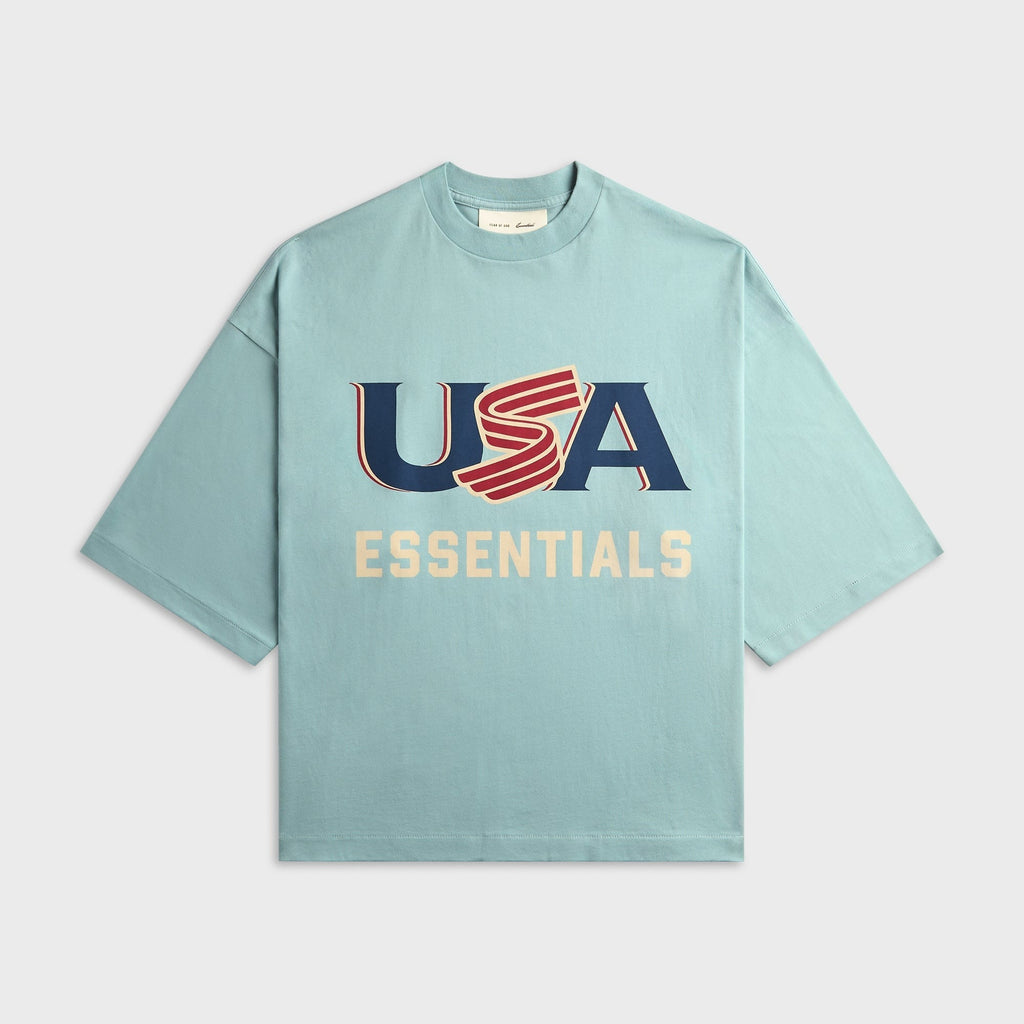 Essentials USA Baseball Merch Tee - Stone Blue