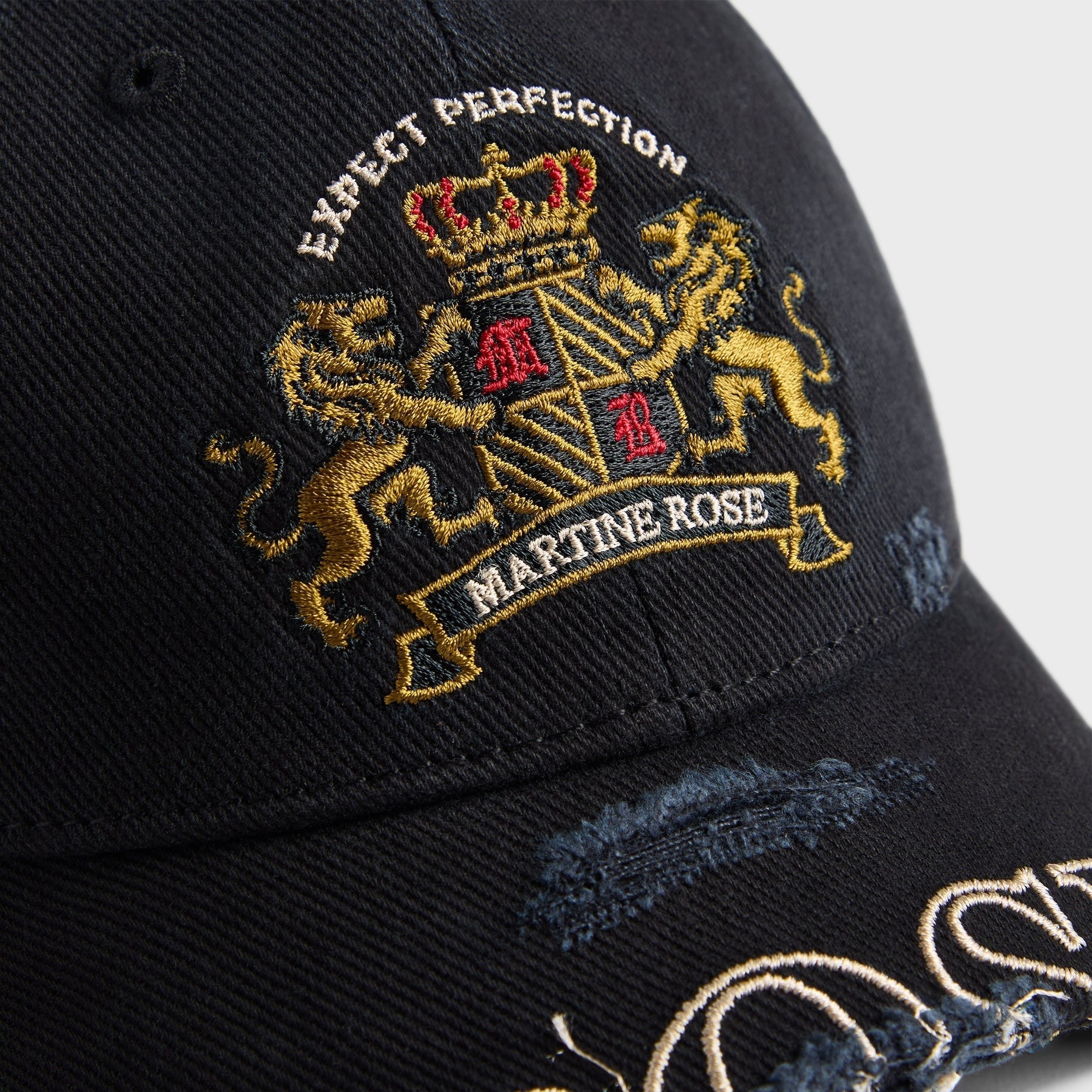 Martine Rose Cut Peak Cap - Black Washed