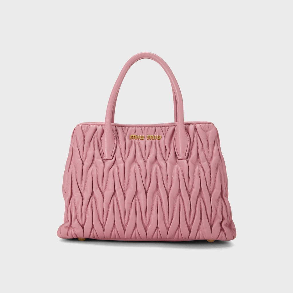 WGACA Miu Miu Nappa Convertible Handbag Small - Pink
