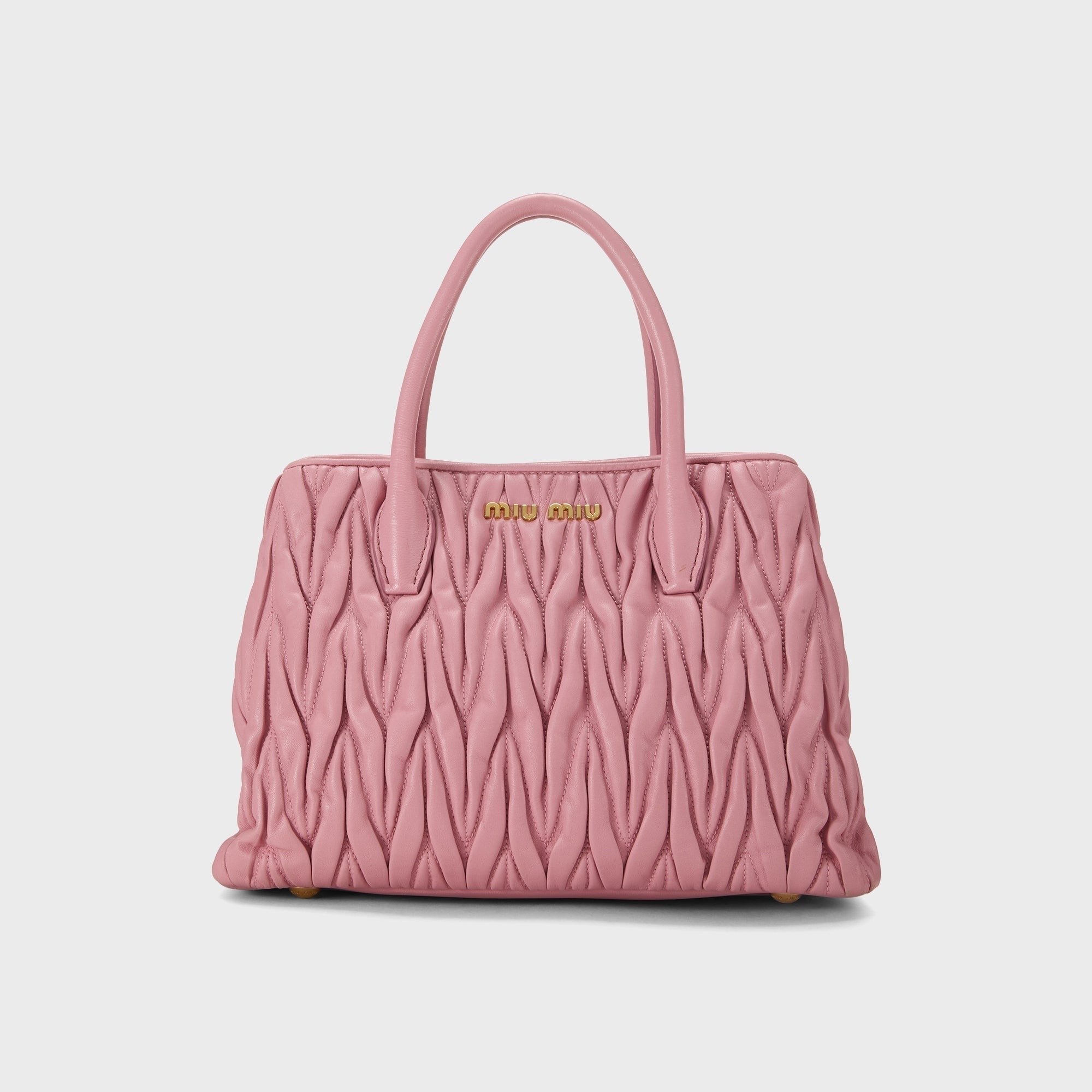 WGACA Miu Miu Nappa Convertible Handbag Small - Pink