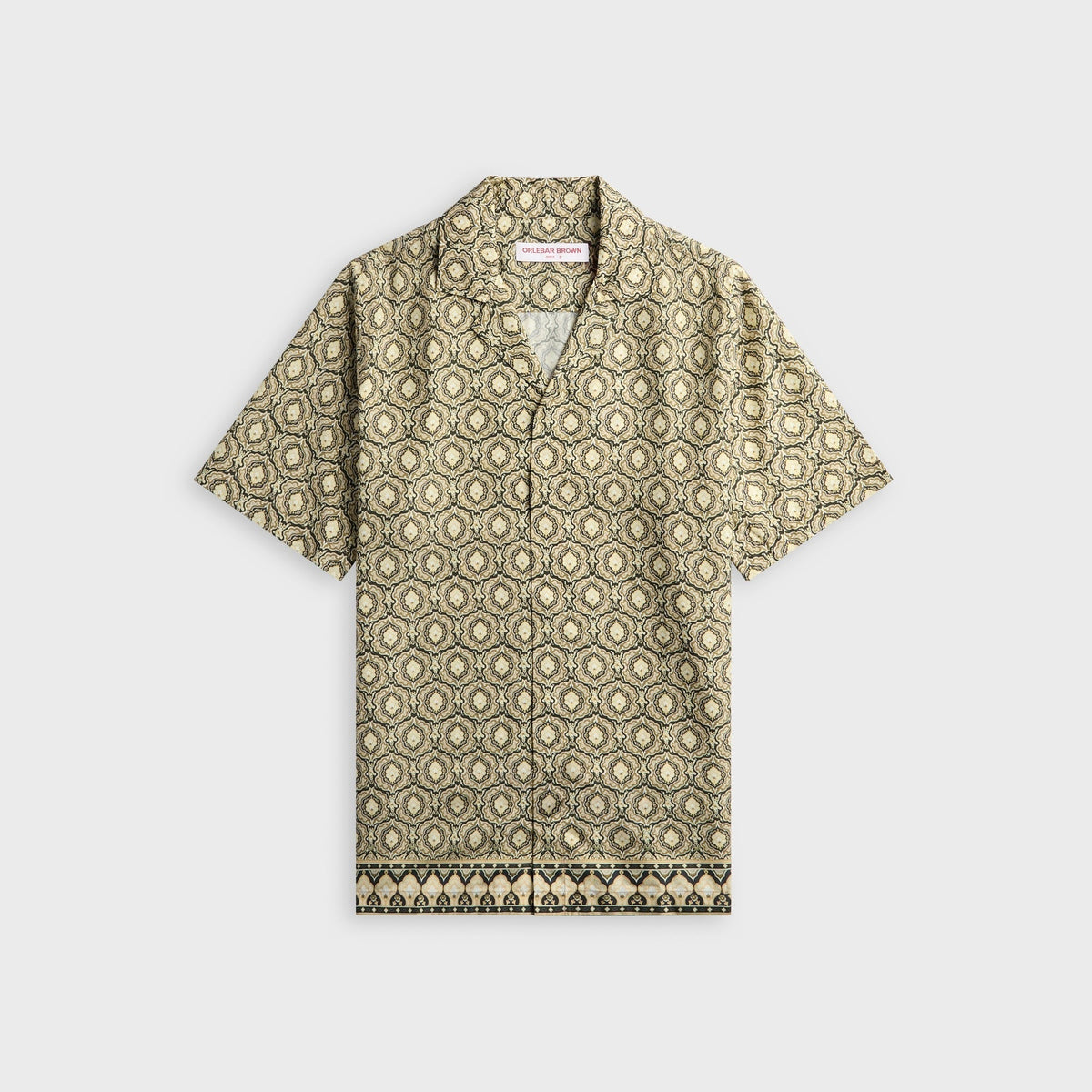 Orlebar Brown Maitan Relaxed Fit Passetto Print Shirt - Bayleaf Green
