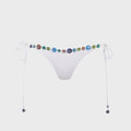 Siedres Rom Embellished Tie-Detailed Low-Rise Bikini Brief - Ecru