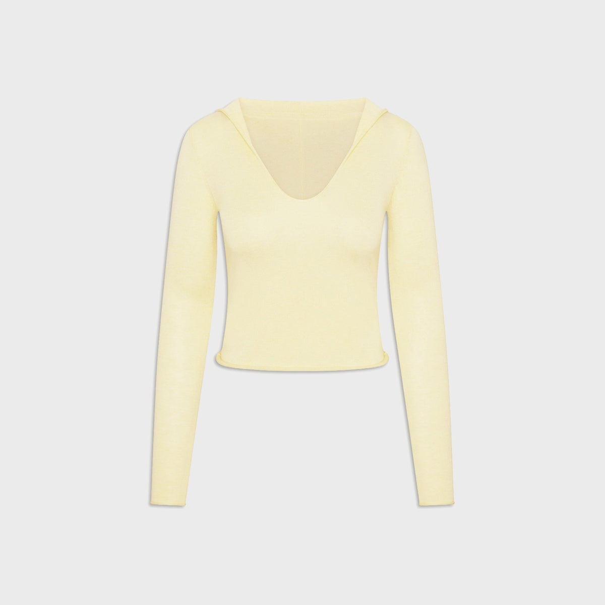 Frankies Bikinis Sloane Knit Hoodie - Buttercream