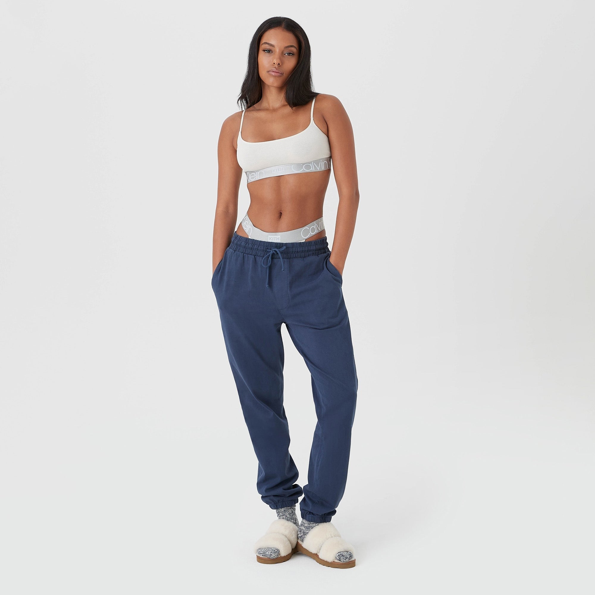 Kith Women for Calvin Klein Seasonal High Leg Tanga - Waffle
