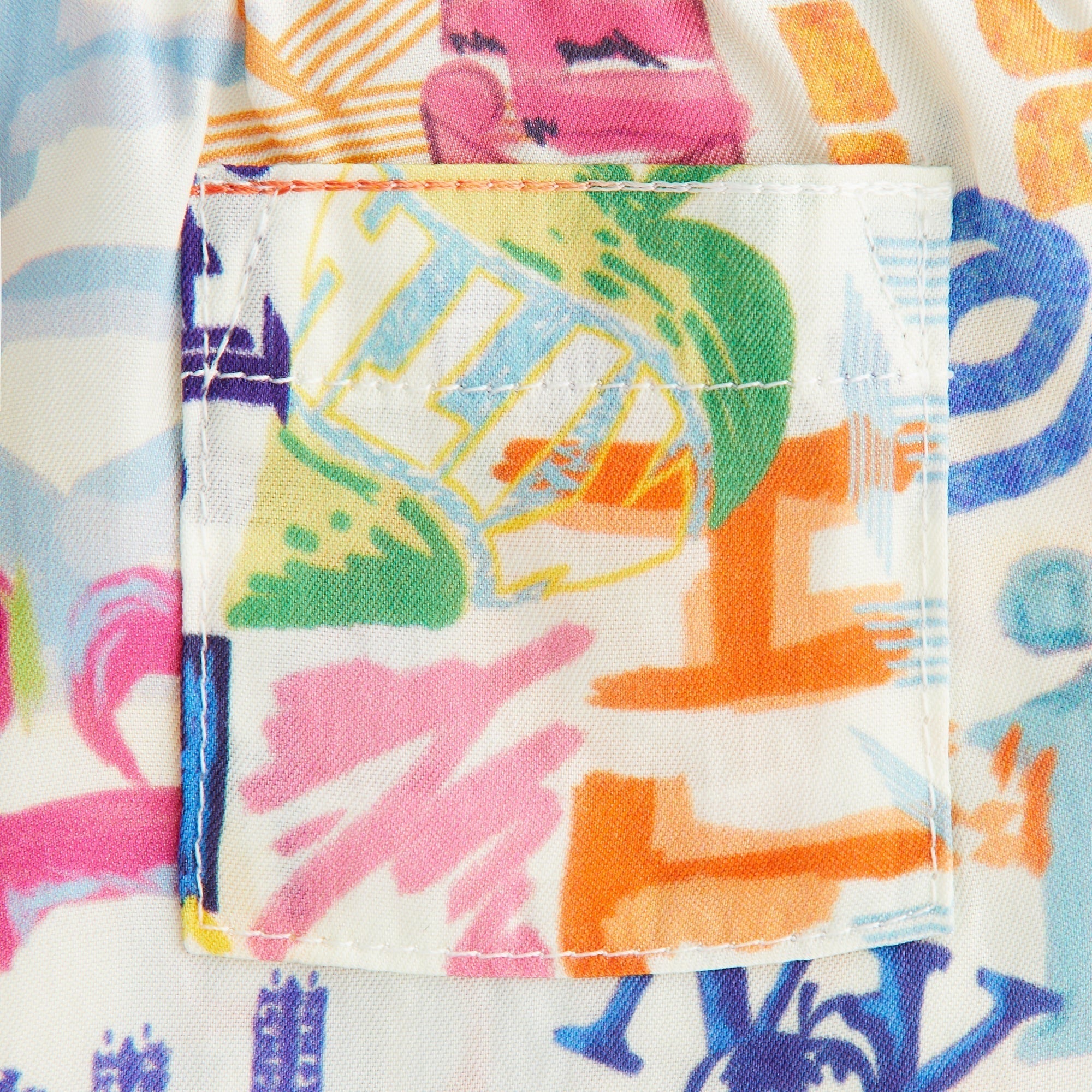 Kith Baby Sketched Monogram Thompson Camp Short - Silk