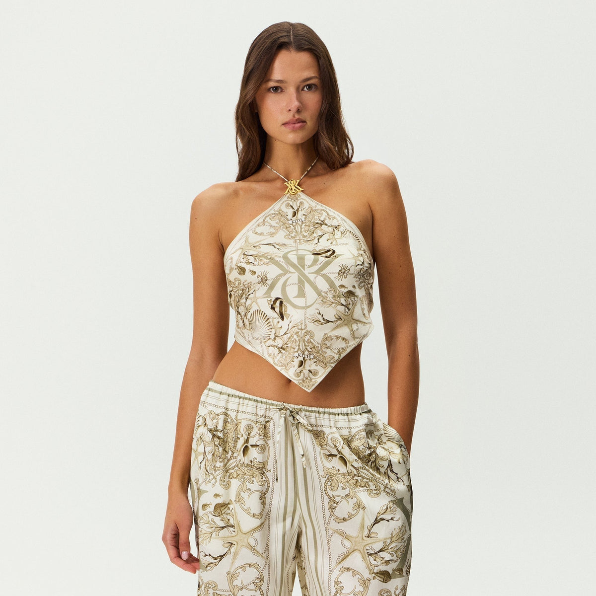 Kith Women Kumi Atlantis Halter Top - Sandrift