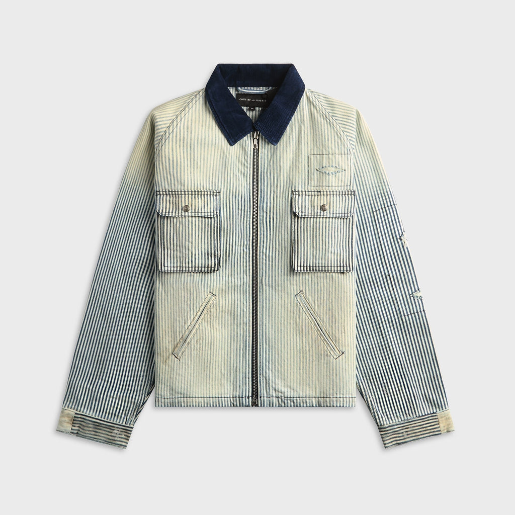 Coût De La Liberté Alfred Work Wear Cargo Pocket Denim Jacket - Oil Ship Rig