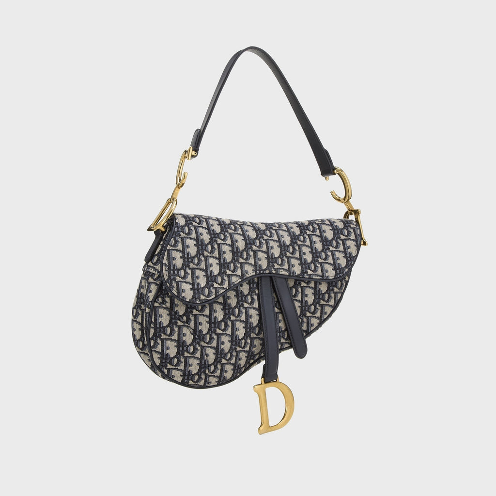 WGACA Dior Navy Trotter Saddle Bag - Navy