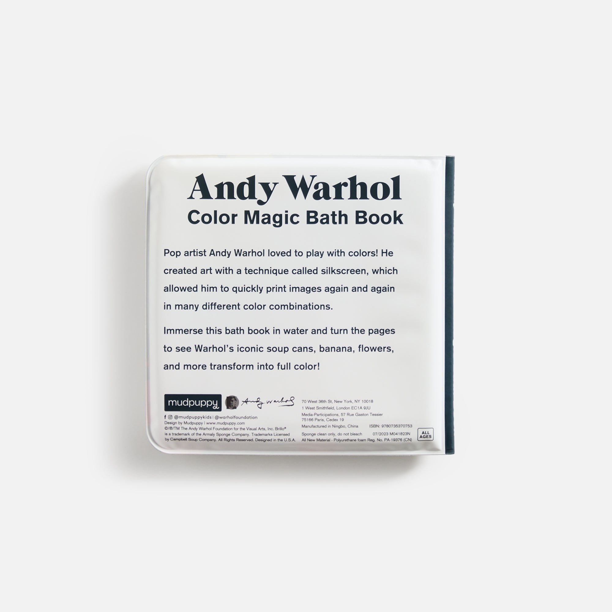 Chronicle Andy Warhol Color Magic Bath Book