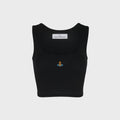 Vivienne Westwood Cropped Rib Vest Top - Black