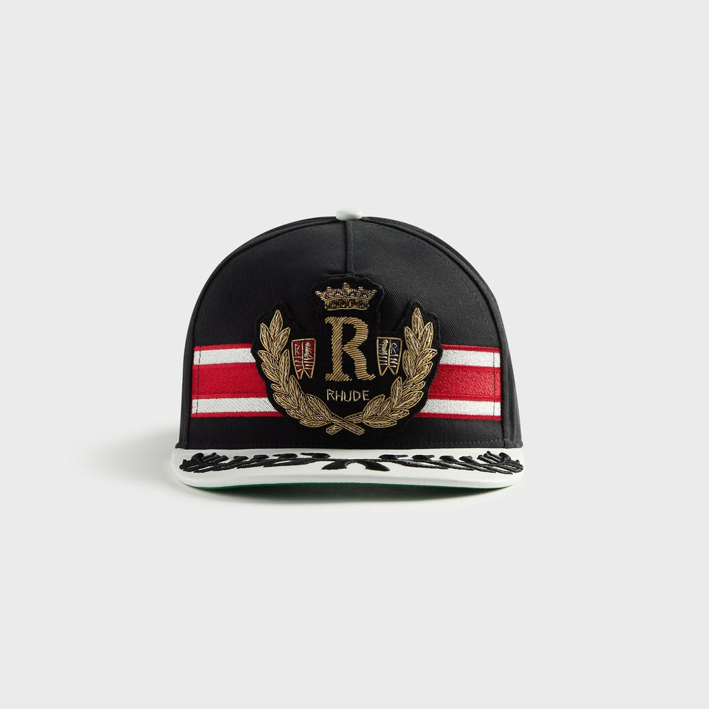 Rhude Captains Crest Hat - Black / Red / White