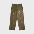 Auralee Washed Baggy Satin Bleached Baker Pants - Khaki Brown