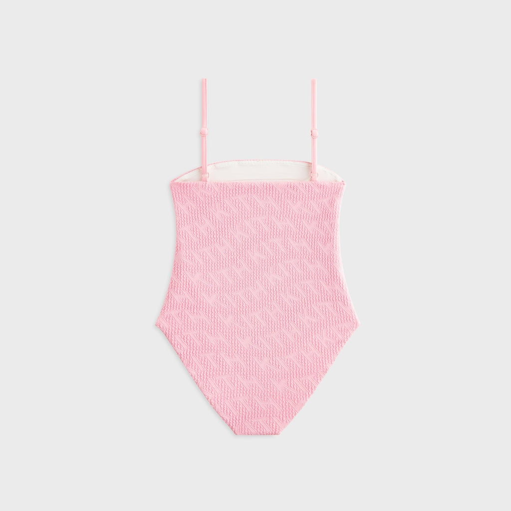 Kith Kids Textured Monogram Audrey One Piece Suit - Bubblegum