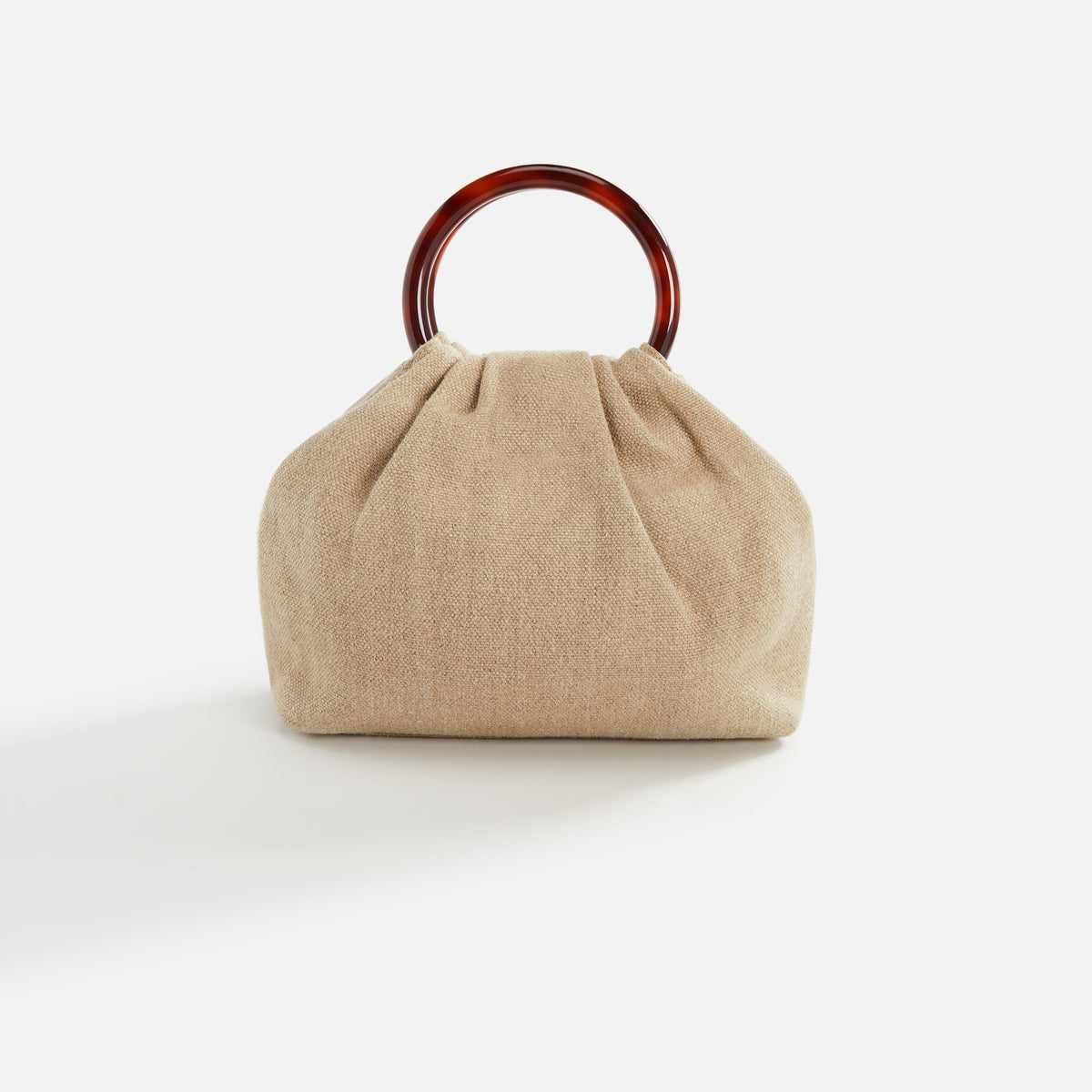 WGACA Chanel Linen Handbag - Beige