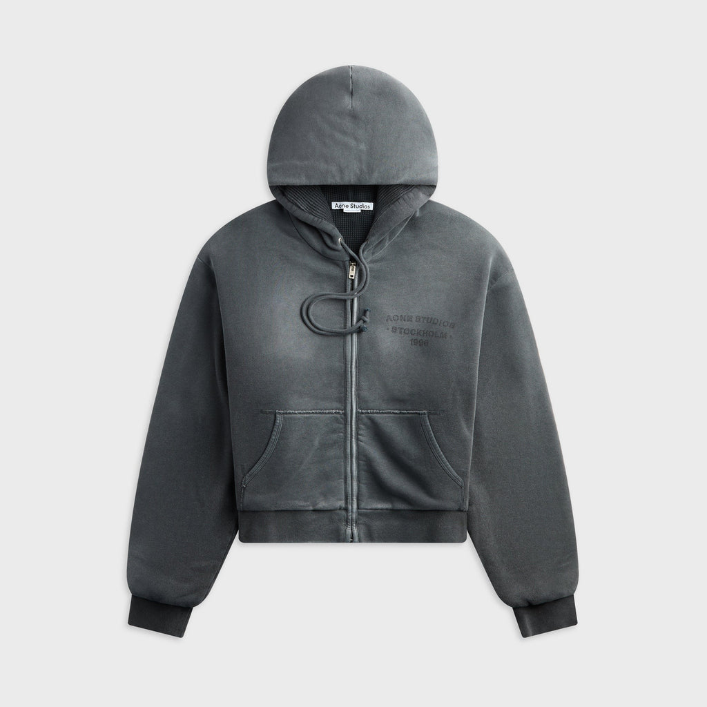 Acne Studios Sprayed Zip Hoodie - Faded Black