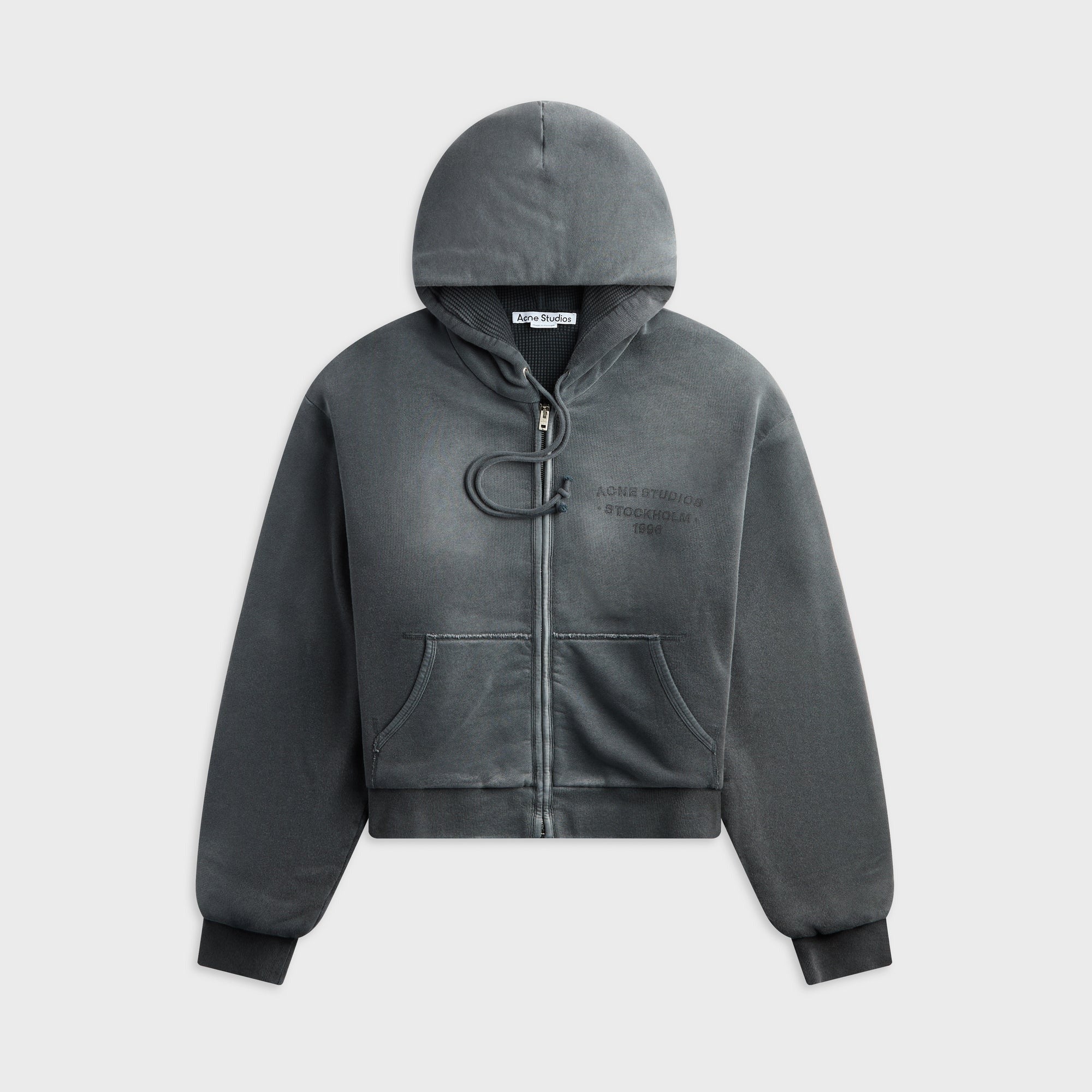 Acne Studios Sprayed Zip Hoodie - Faded Black