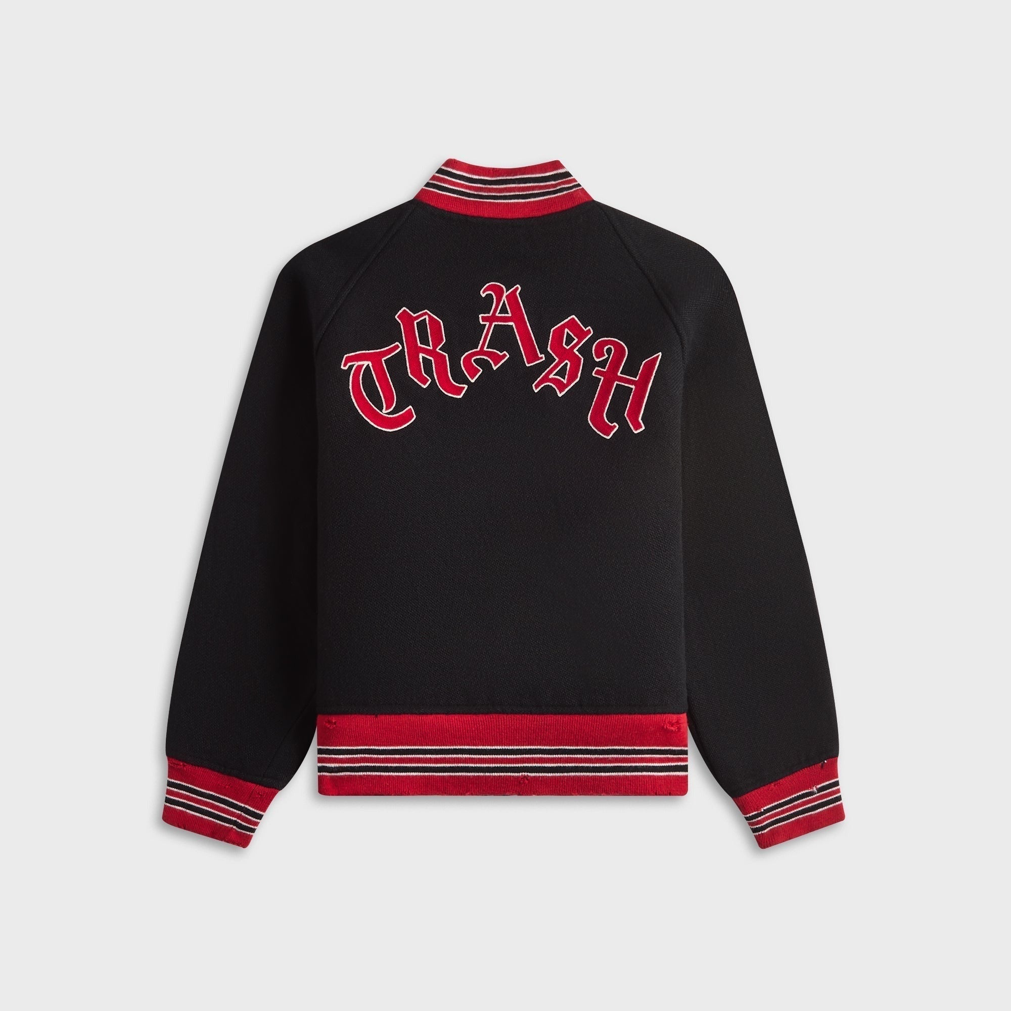 Needles Deconstructed Lettered Wool Melton Jacket - Black