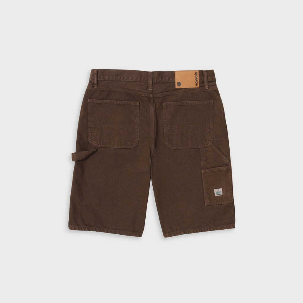 vowels Overdyed Painter Short - Brown