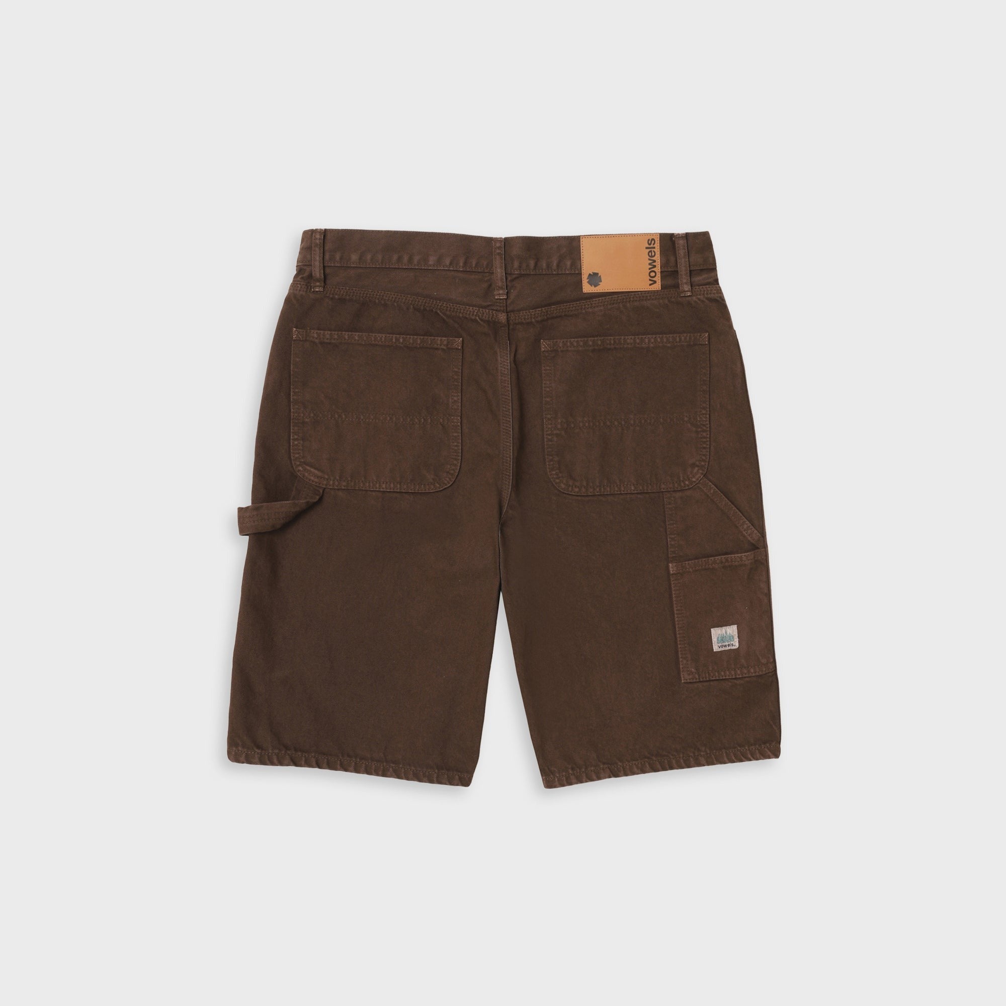 vowels Overdyed Painter Short - Brown