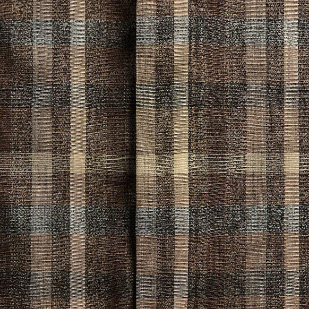 Auralee Super Fine Tropical Wool Check Short Sleeve Shirt - Brown