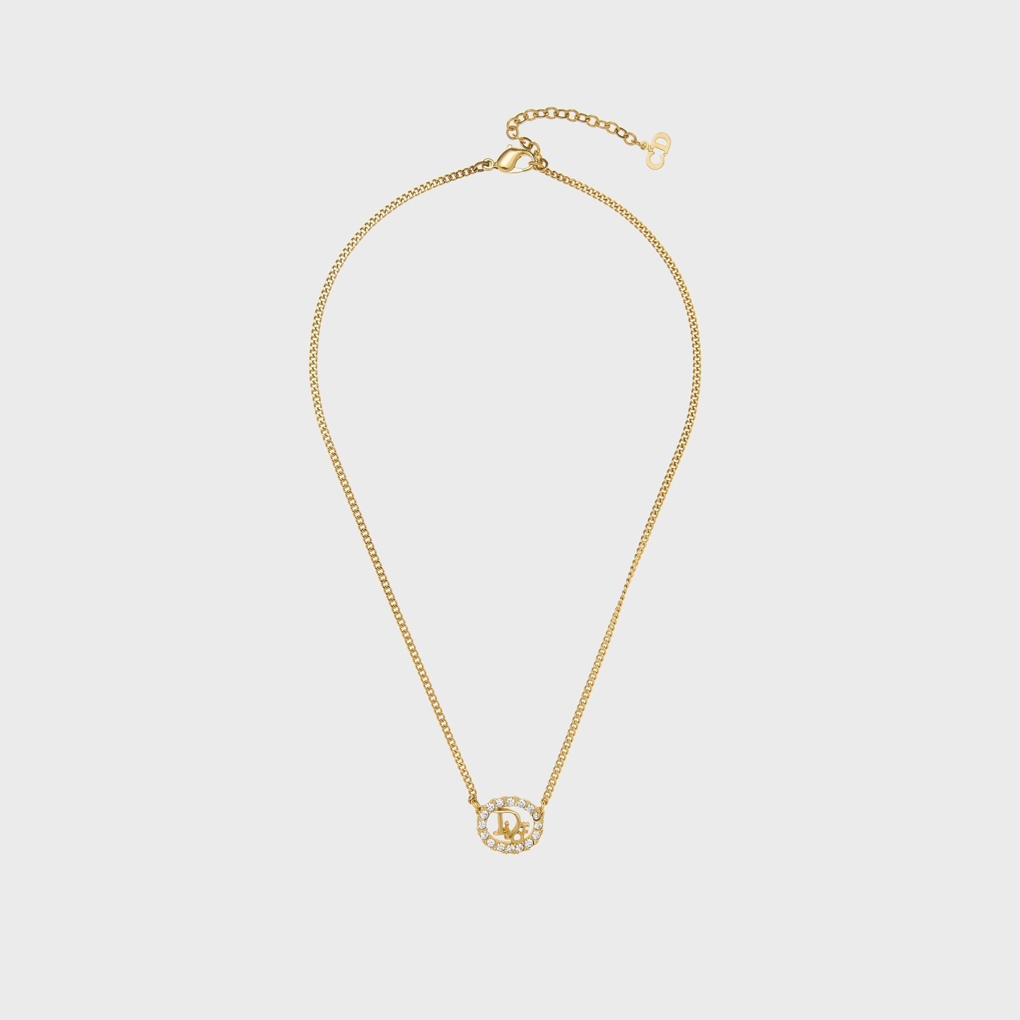 WGACA Dior Silver Crystal Necklace - Gold