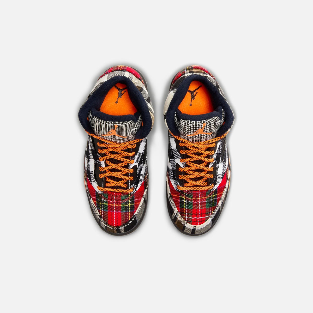 Nike PS Air Jordan 5 Retro Plaid - Black / Dark Obsidian / Total Orange