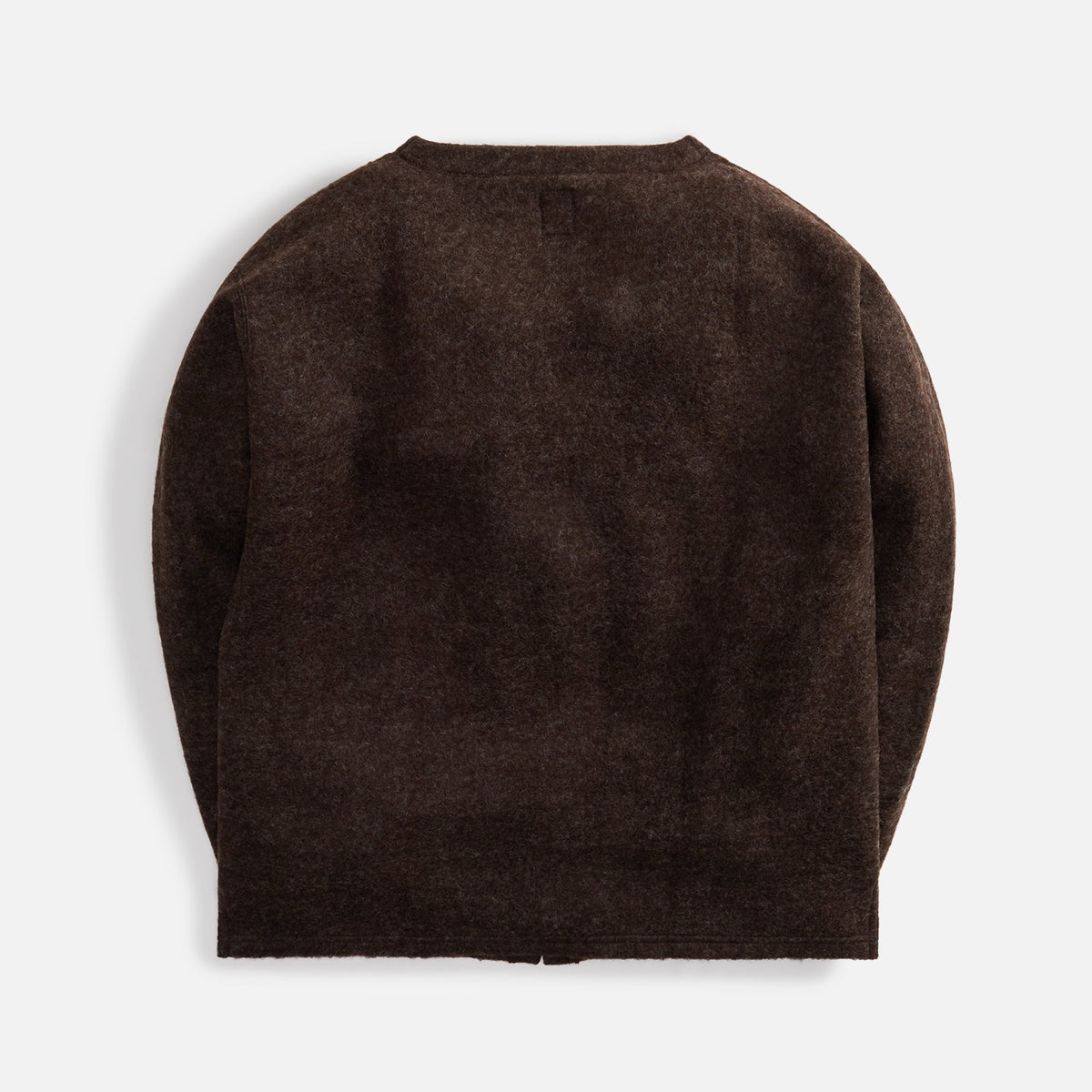 South2 West8 S.S. V Neck Cardigan W/PE Boiled Jersey - Brown