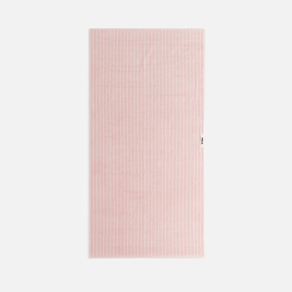 Tekla Bath Towel - Shaded Pink Stripes
