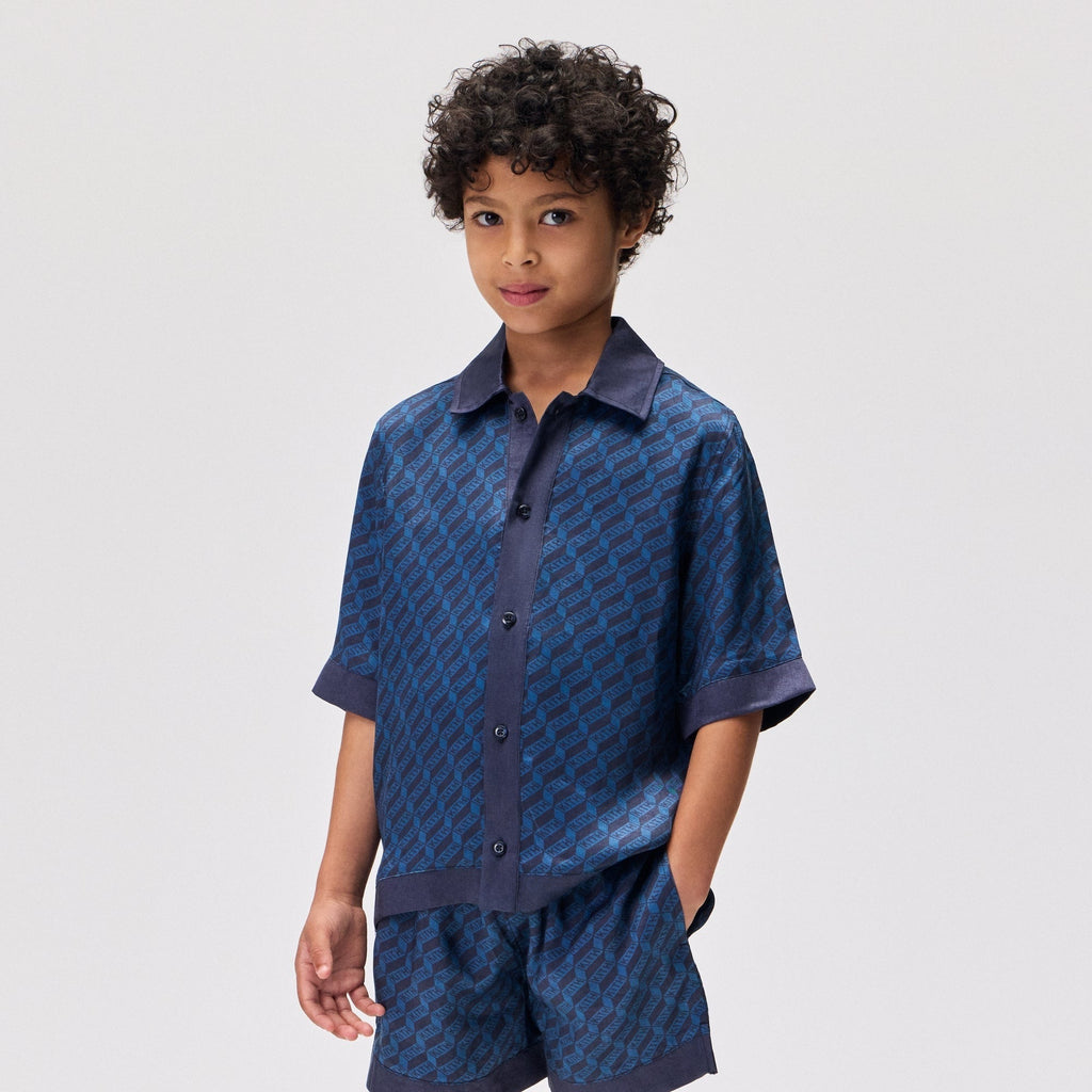 Kith Kids Monogram Bennet Camp Shirt - Nocturnal