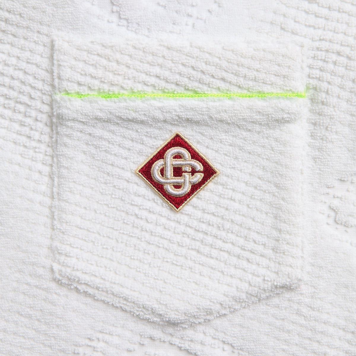 Casablanca Towelling Monogram Short Sleeve Shirt - Green