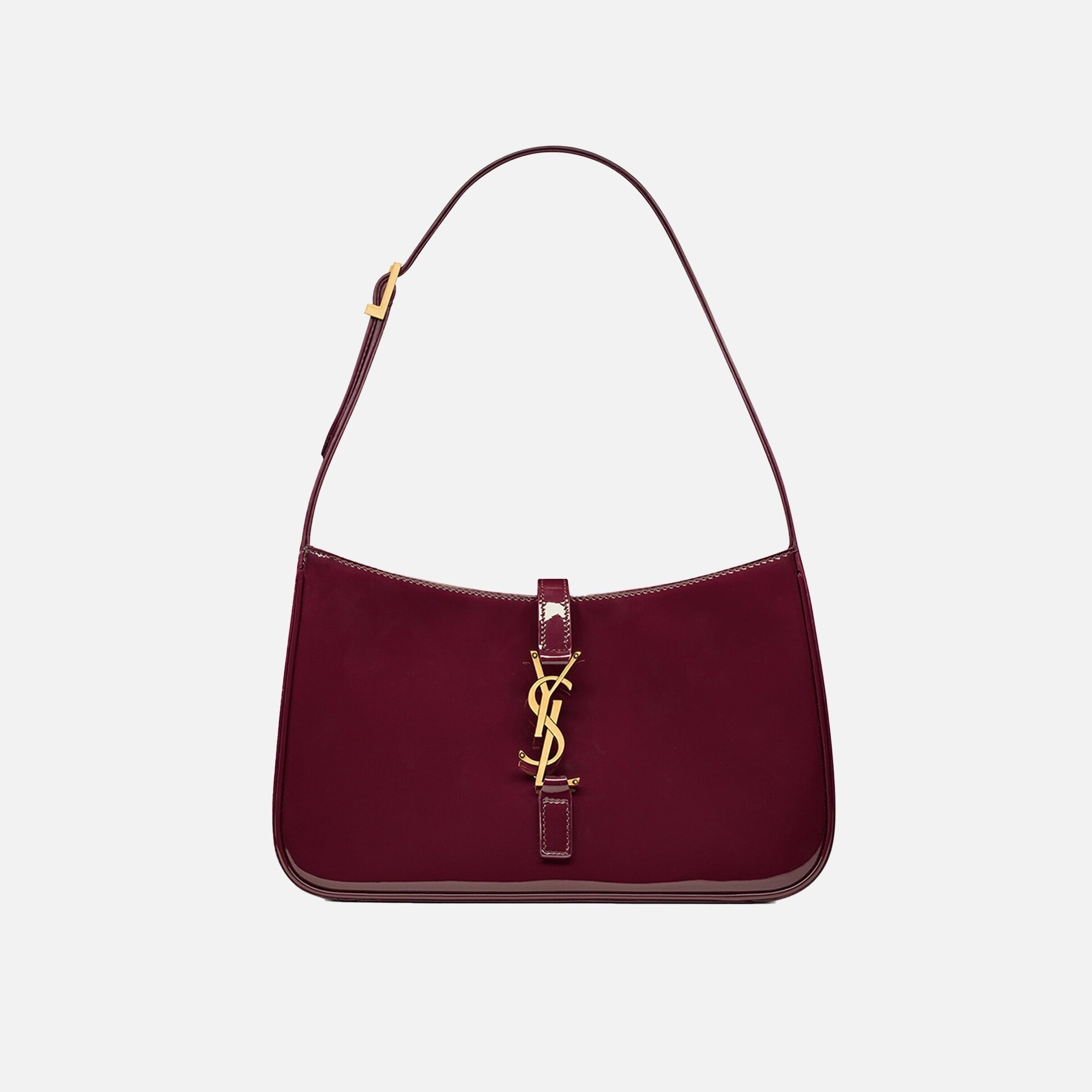 Saint Laurent Le 5A7 Hobo Shoulder Bag - Dark Red Wine