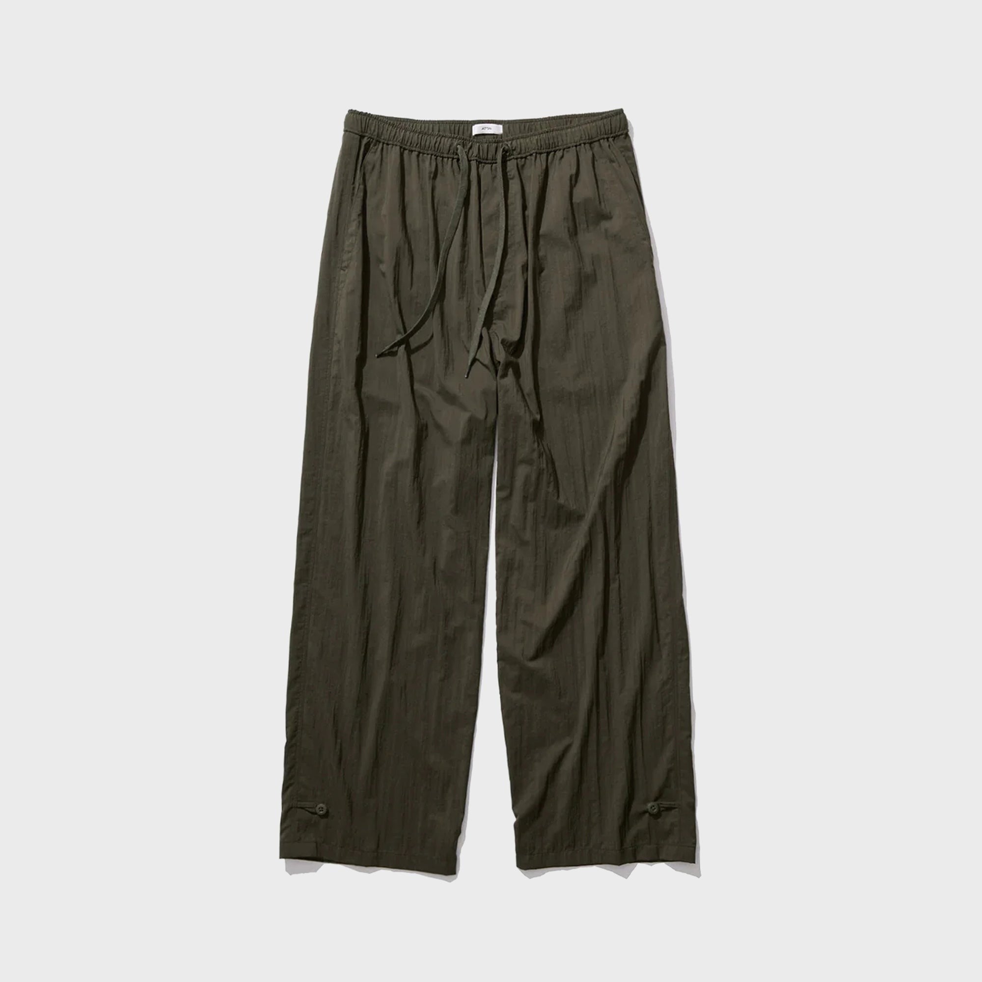 ATON Mat Airy Nylon Wide Pant - Khaki