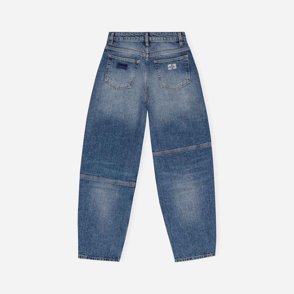 Ganni Sparkle Logo Denim Stary - Tint Wash
