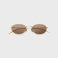 Akila Petal Sunglasses - Brushed Gold / Dark Khaki