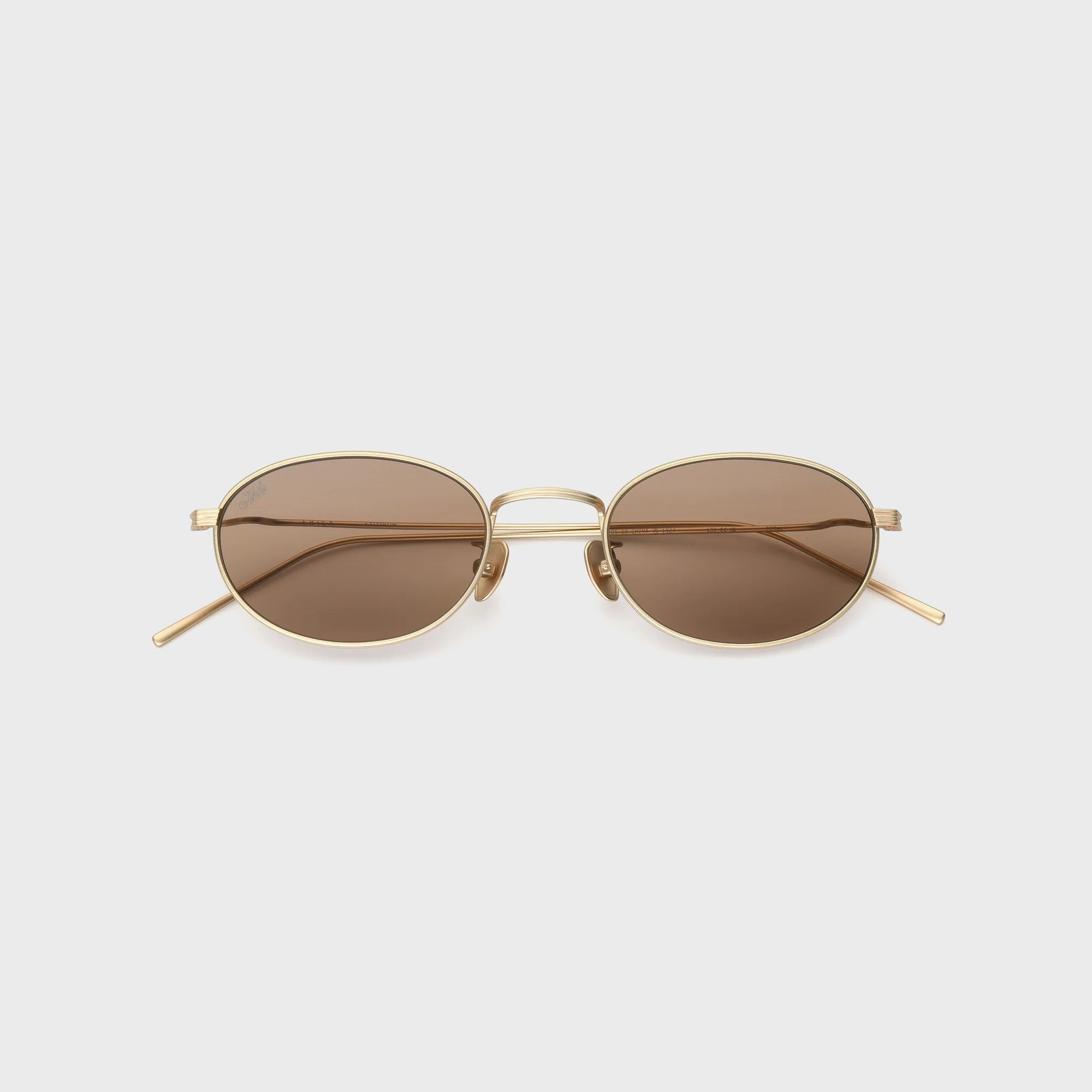 Akila Petal Sunglasses - Brushed Gold / Dark Khaki