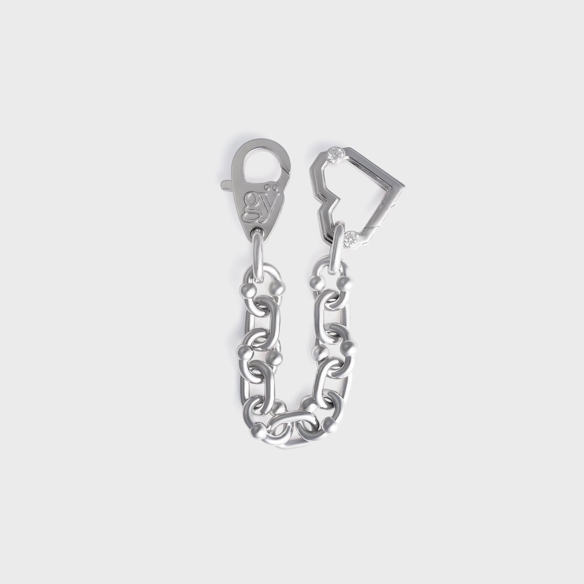 Greg Yuna Varsity Umlaut Keychain Chain - Silver