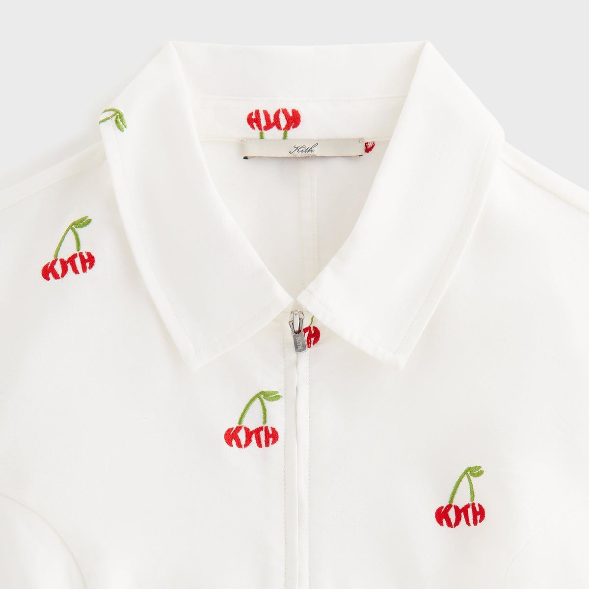 Kith Women Caela Cherry Oxford Zip Shirt - White