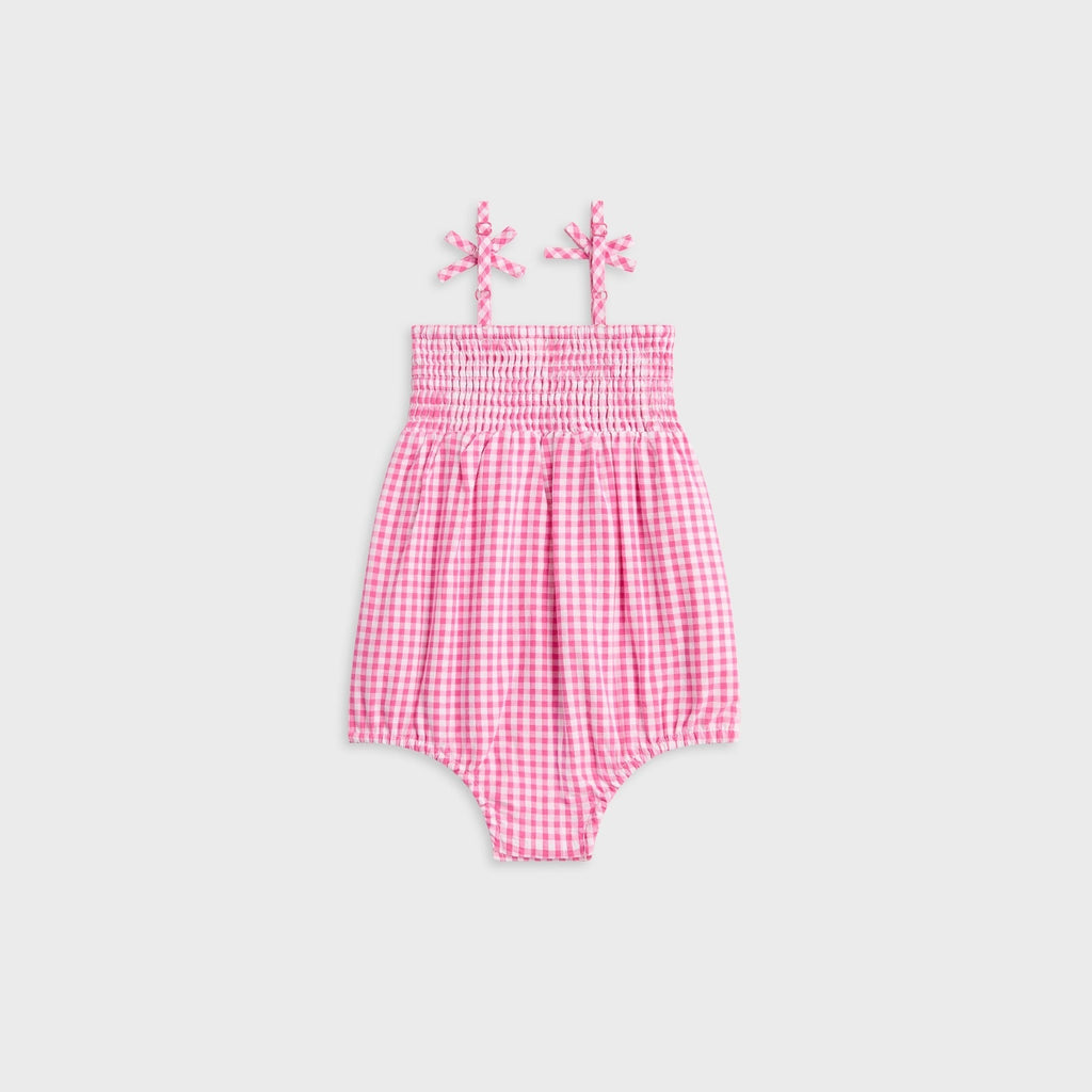 Kith Baby Gingham Tie Romper - Electra