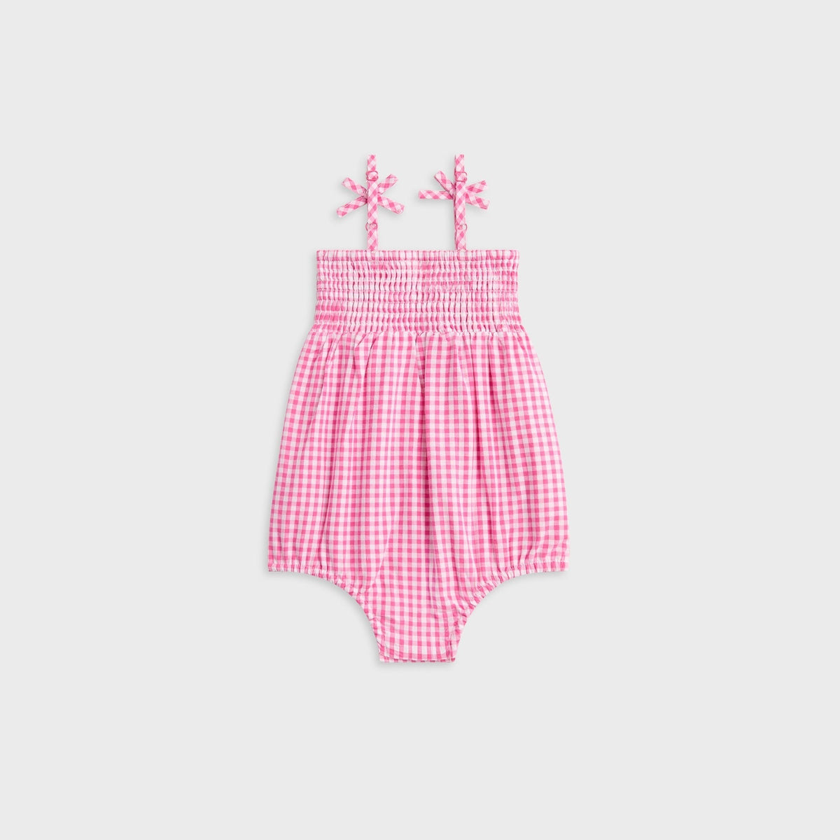 Kith Baby Gingham Tie Romper - Electra