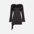 GUIZIO LLeo Satin Dress - Black