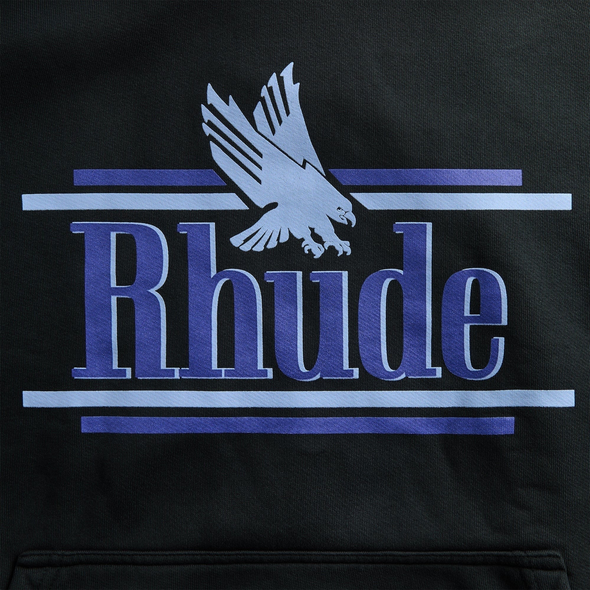 Rhude Rossa Hoodie - Vintage Black / Blue