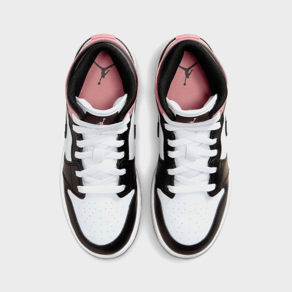 Nike GS Air Jordan 1 Mid - White / Black / Rust Pink