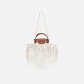 Longchamp Le Pliage Filet Knit Bag - Ecru