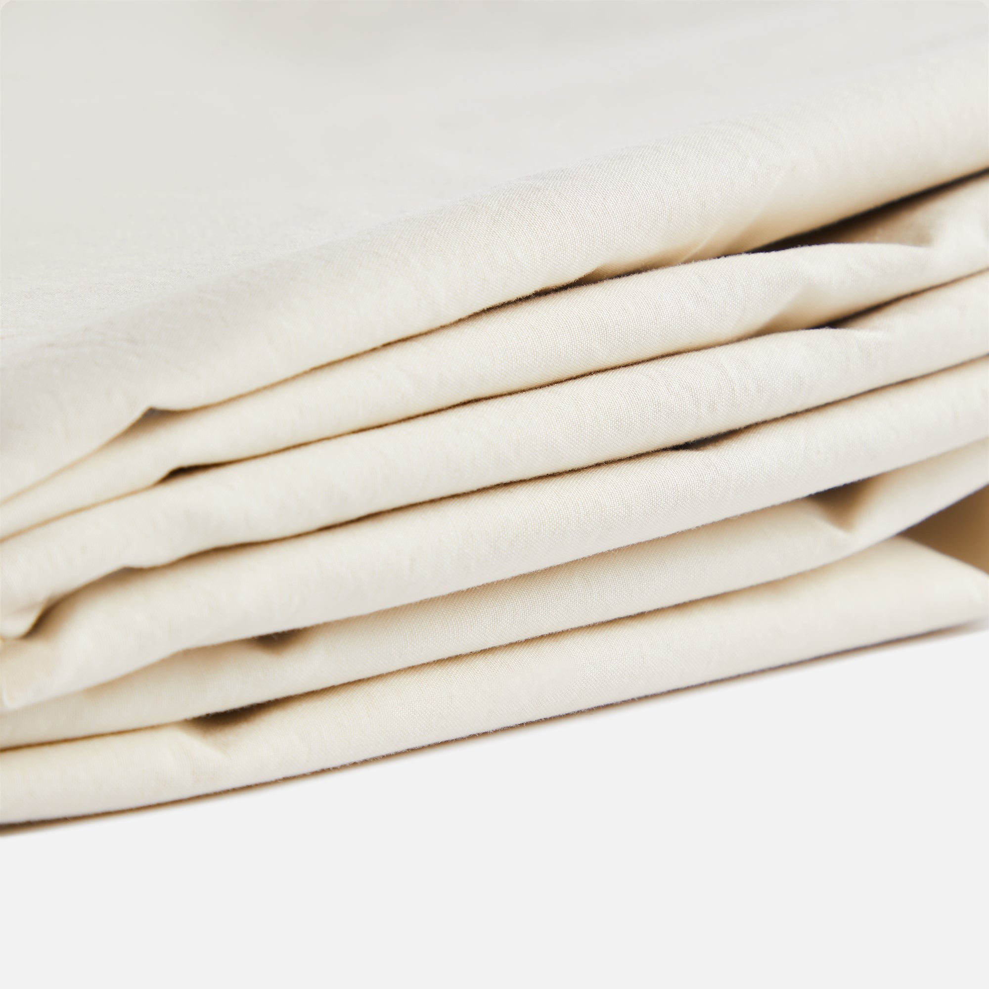 Tekla Percale Queen Duvet Cover - Winter White