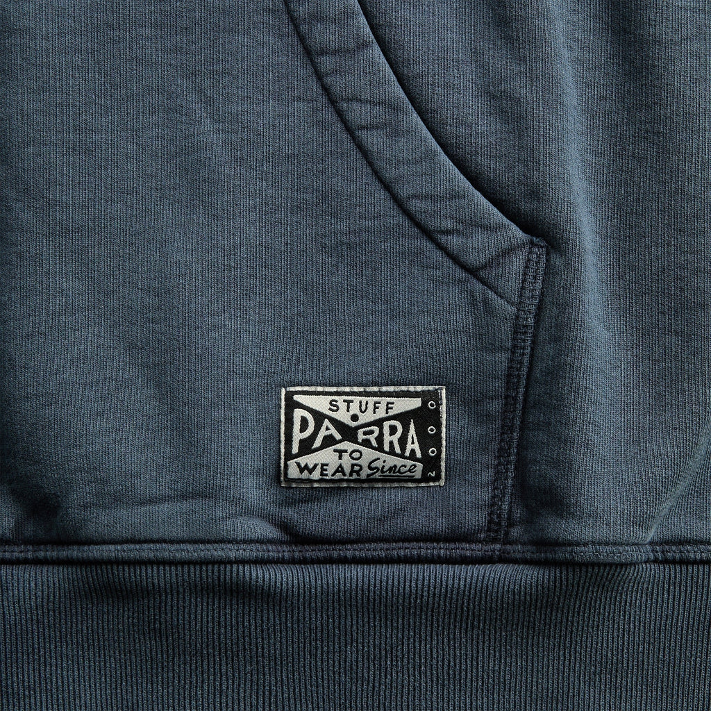 by Parra Not Fade Away Zip Hooded Sweatshirt - Washed Dark Grey